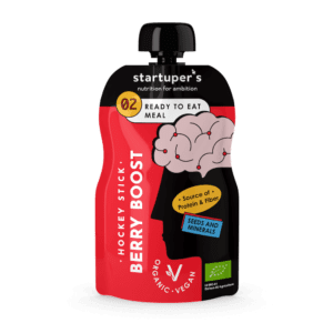 Startuper’s Smoothies HOCKEY STICK – sveikas miško uogų skonio užkandis , 200 g pakuotės priekinė pusė Startuper’s Smoothies HOCKEY STICK – sveikas miško uogų skonio užkandis , 200 g pakuotės priekinė pusė